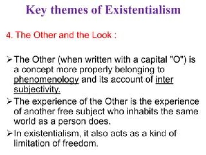 What are the 4 major themes of existentialism?