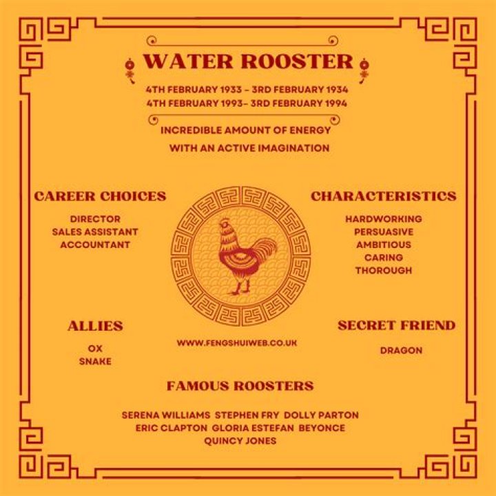 What are the characteristics of a rooster?