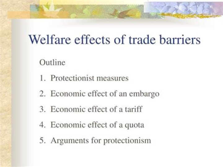 What are the effects of trade barriers?