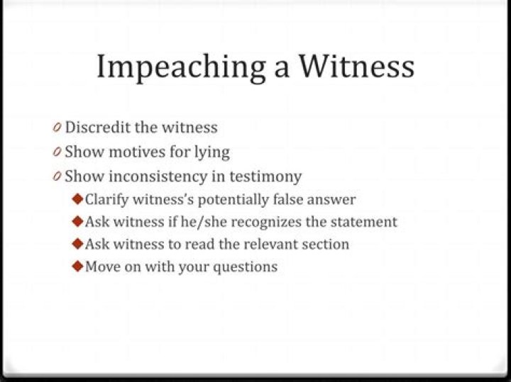 What are the five basic methods of impeaching a witness?