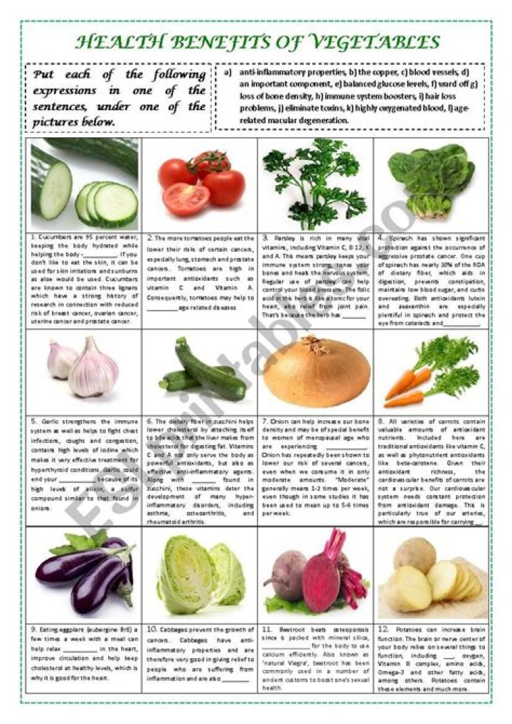 What are the importance of vegetables?