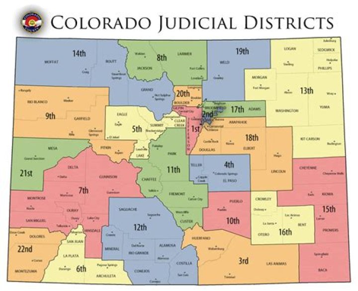 What are the judicial districts in Colorado?