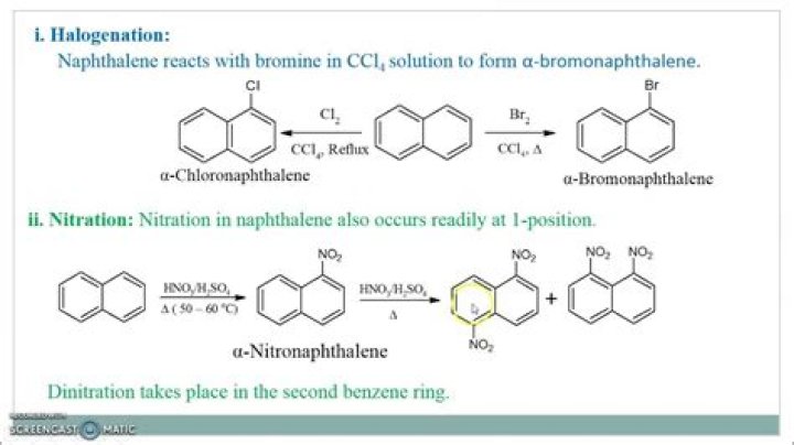 What are the reactions of naphthalene?
