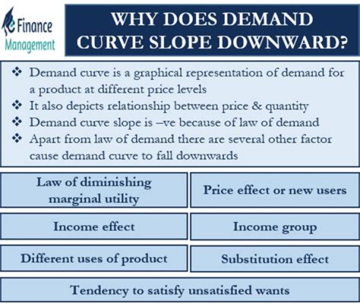 What are the reasons for the downward slope of the demand?