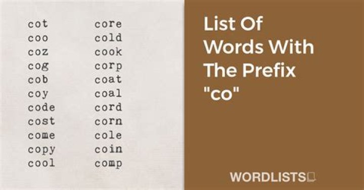 What are words with the prefix Co?