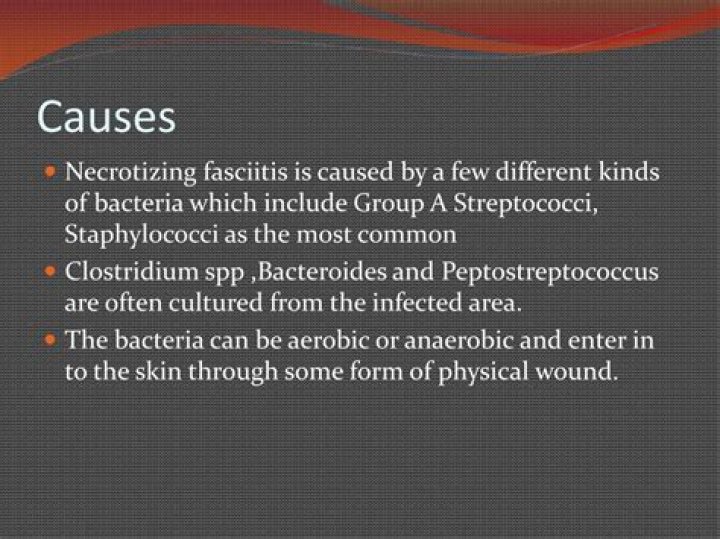 What bacteria causes necrotizing?