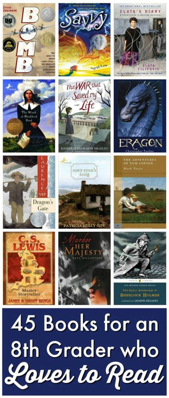 What books do most 8th graders read in school?