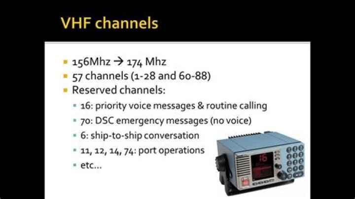 What channel is VHF radio check?