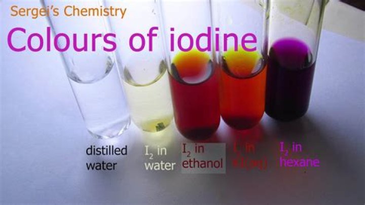 What color is iodine in solution?