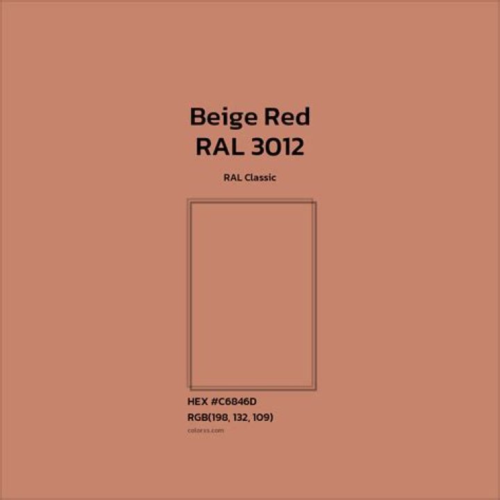 What colour is RAL 3012?
