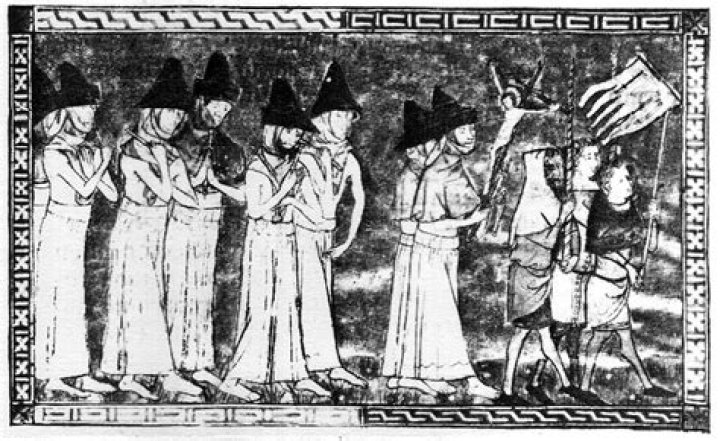 What did flagellants wear?