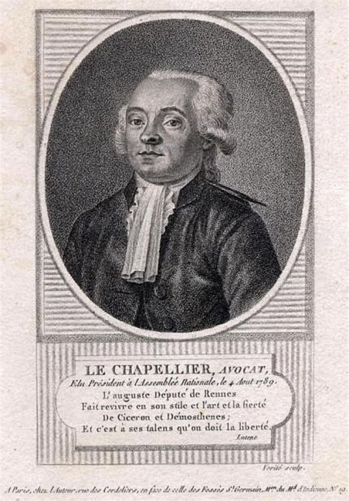 What did the chapelier law forbid?