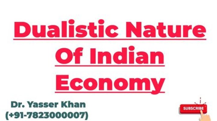 What do you mean by dualism in Indian economy?