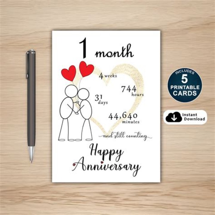 What do you say for a 1 month anniversary?