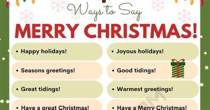 What do you say on holiday season?