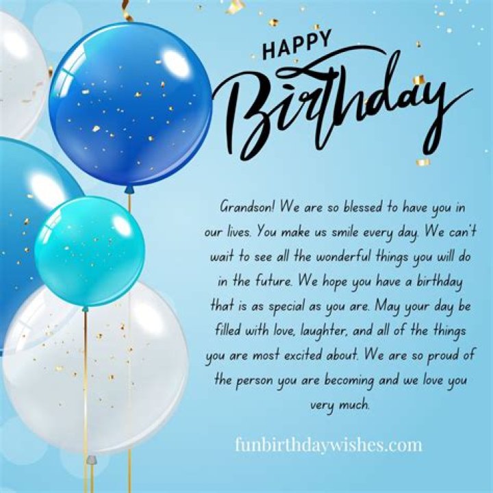 What do you say to your grandson on his 20th birthday?