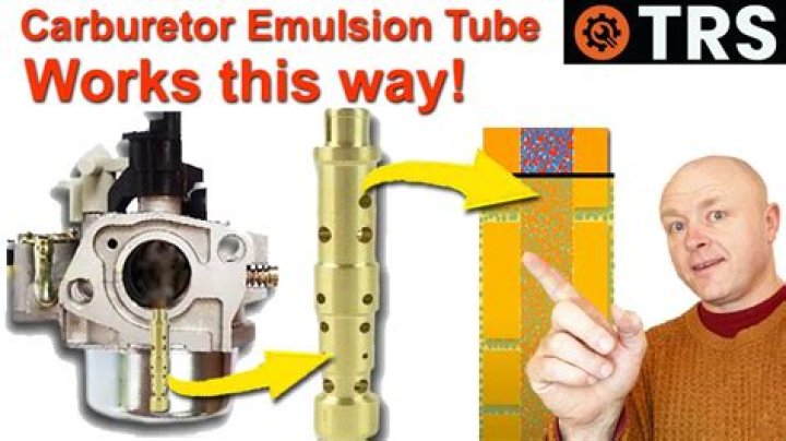 What does a carburetor emulsion tube do?