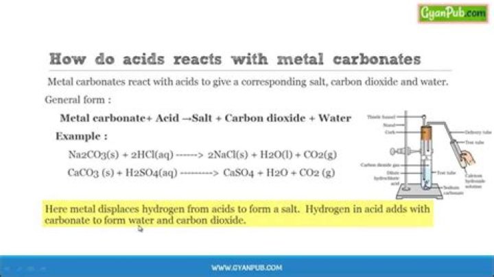 What does a metal carbonate and acid make?