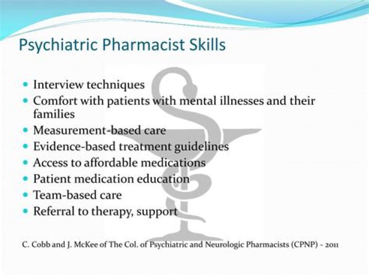 What does a psychiatric pharmacist do?