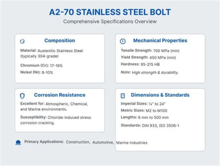 What does A2 70 mean on a bolt?