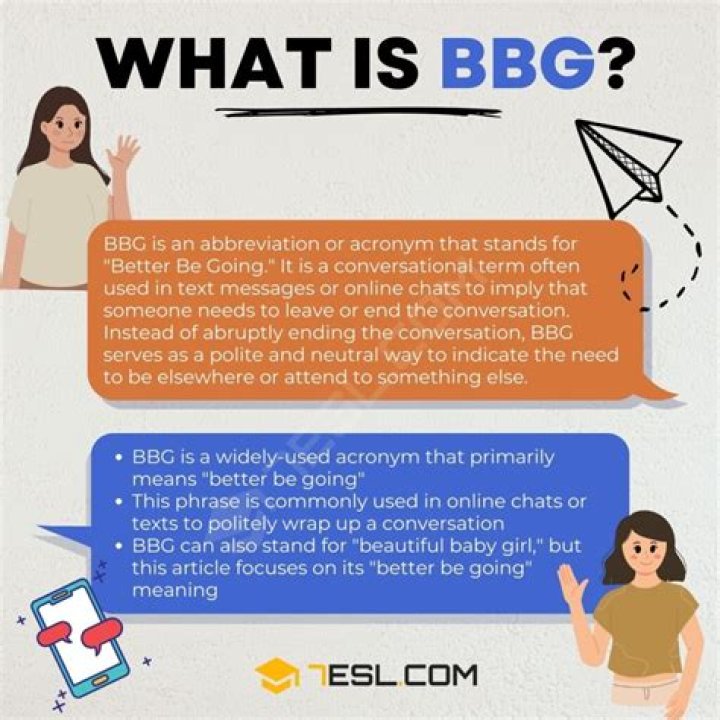 What does BBG mean in text?