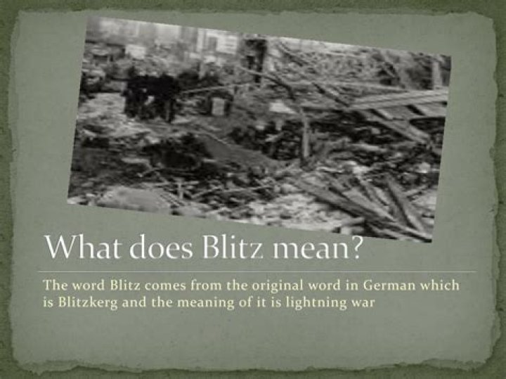 What does blitz mean?