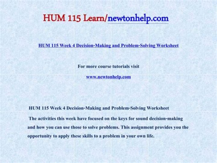 What does HUM 115 mean?