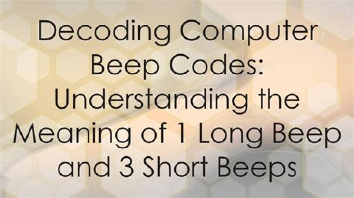What does long beep mean?