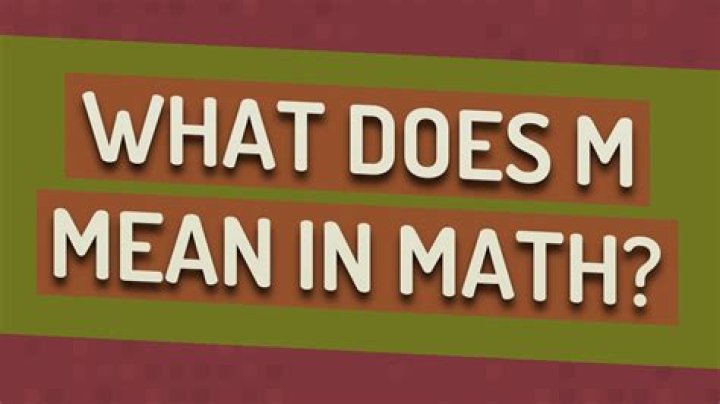 What does M mean in abbreviation?