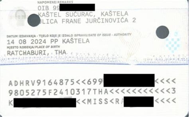 What does OIB mean in Croatia?