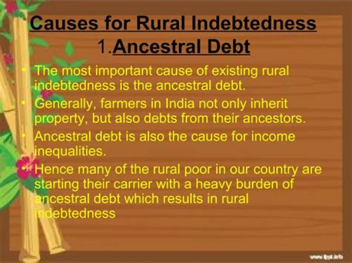 What does rural indebtedness mean?