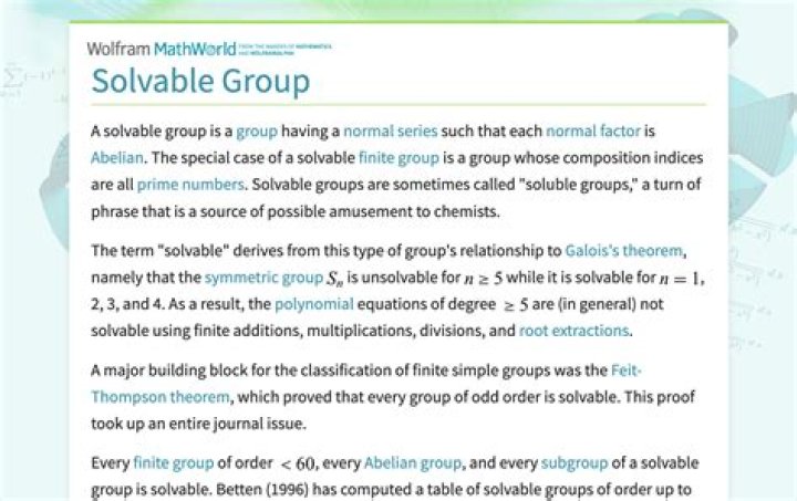 What does solvable mean?