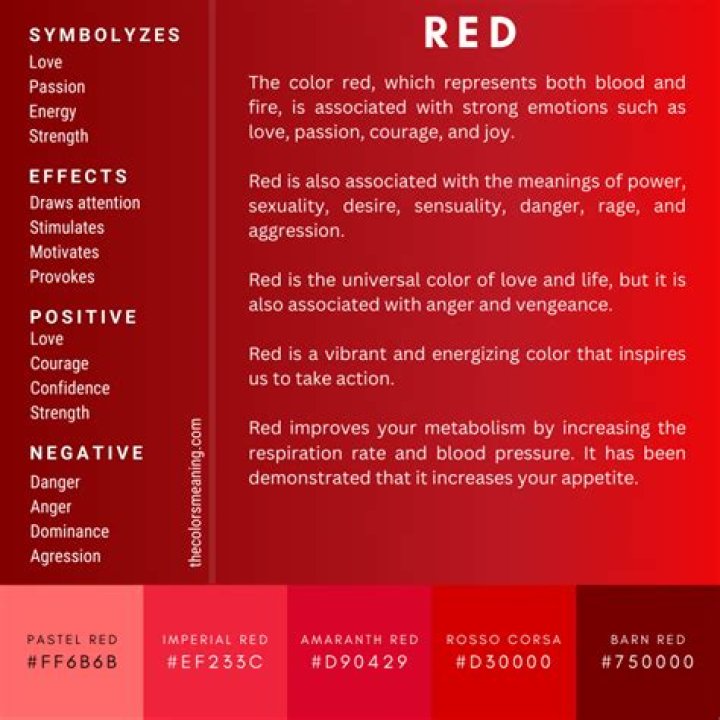 What does the color red mean in fashion?