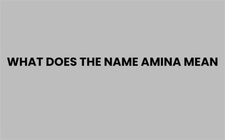 What does the name Amina mean in African?