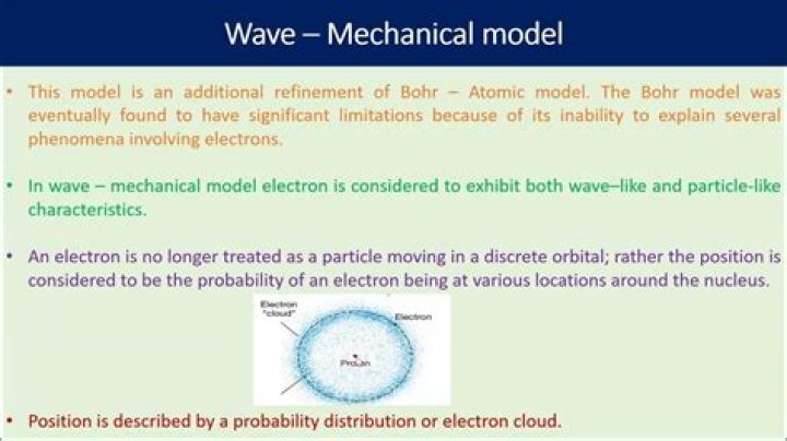 What does the wave mechanical model explain?
