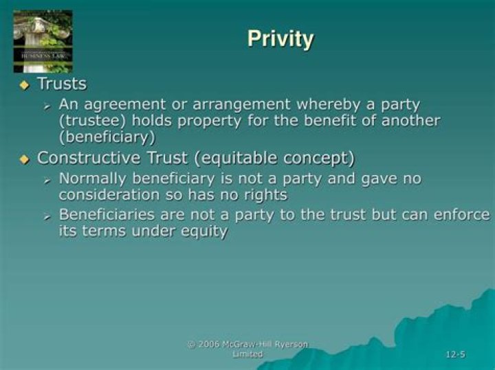 What does the word privity mean?
