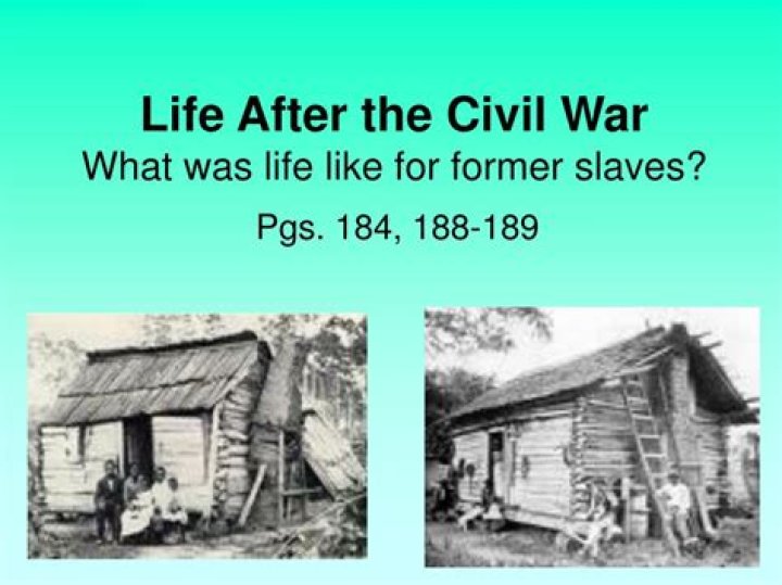 What happened to former slaves after the Civil War?