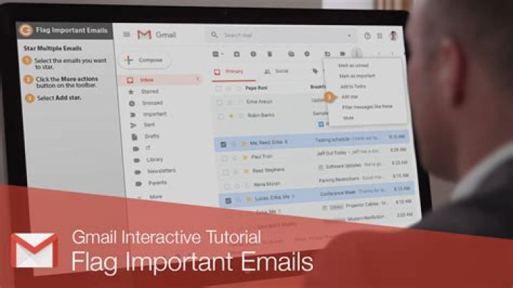 What happens if you flag an email on Gmail?
