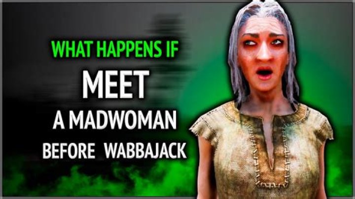 What happens when you use the Wabbajack on the madwoman?