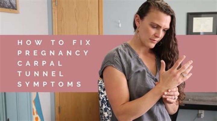 What helps carpal tunnel during pregnancy?
