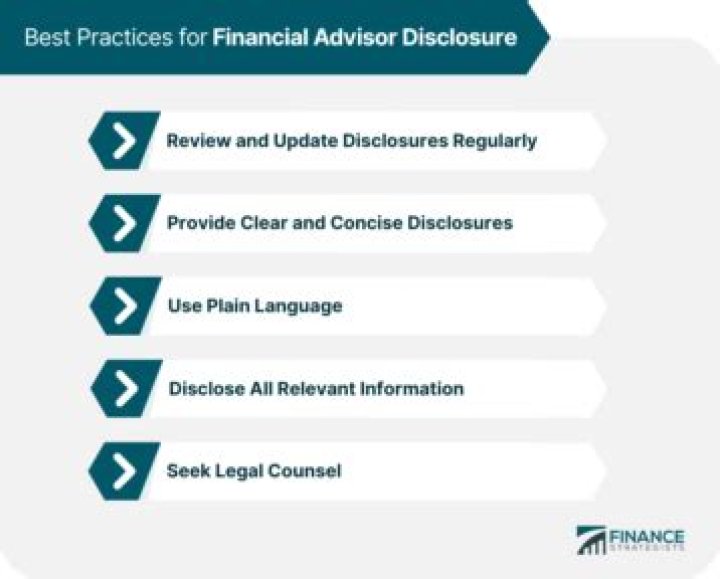 What is a financial advisor disclosure?