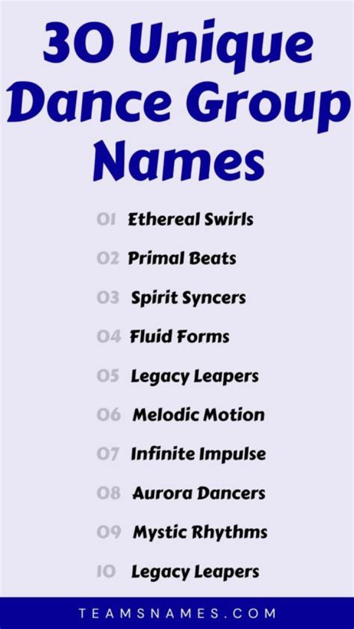 What is a good dance team name?