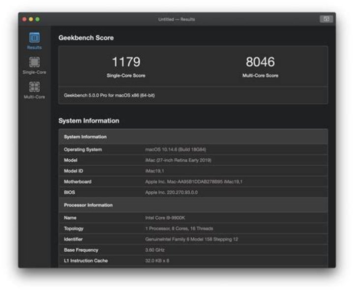 What is a good Geekbench score for Mac?