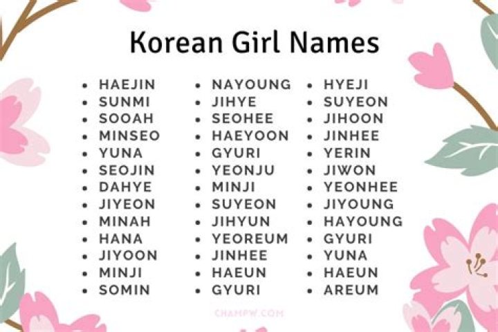 What is a good Korean girl name?