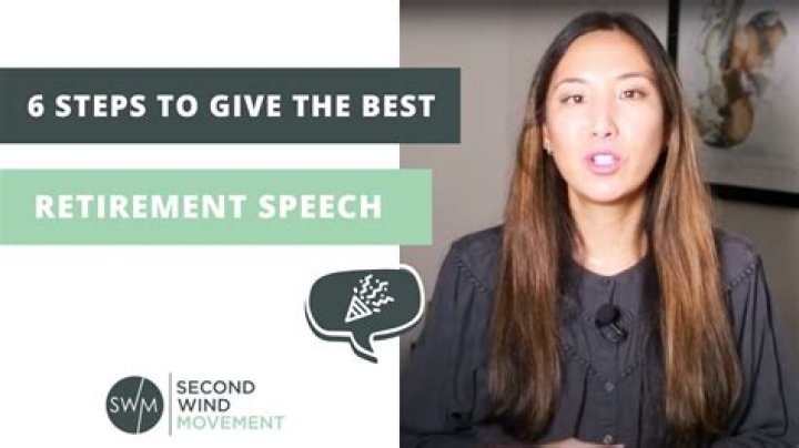 What is a good retirement speech?