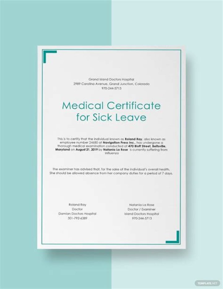 What is a medical certificate for sick leave?