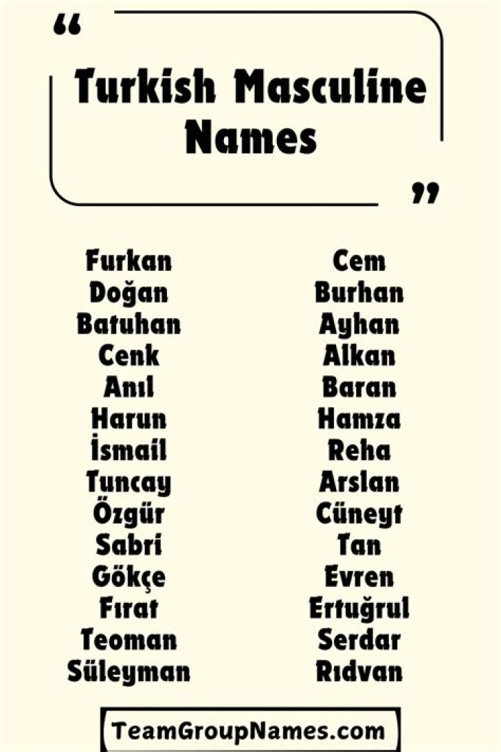 What is a popular Turkish name?