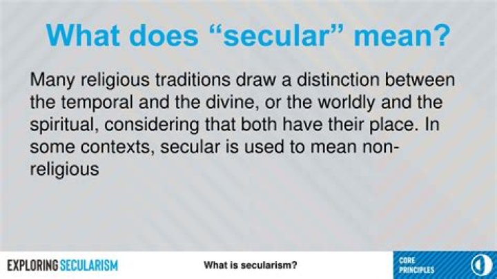 What is a secularism meaning?