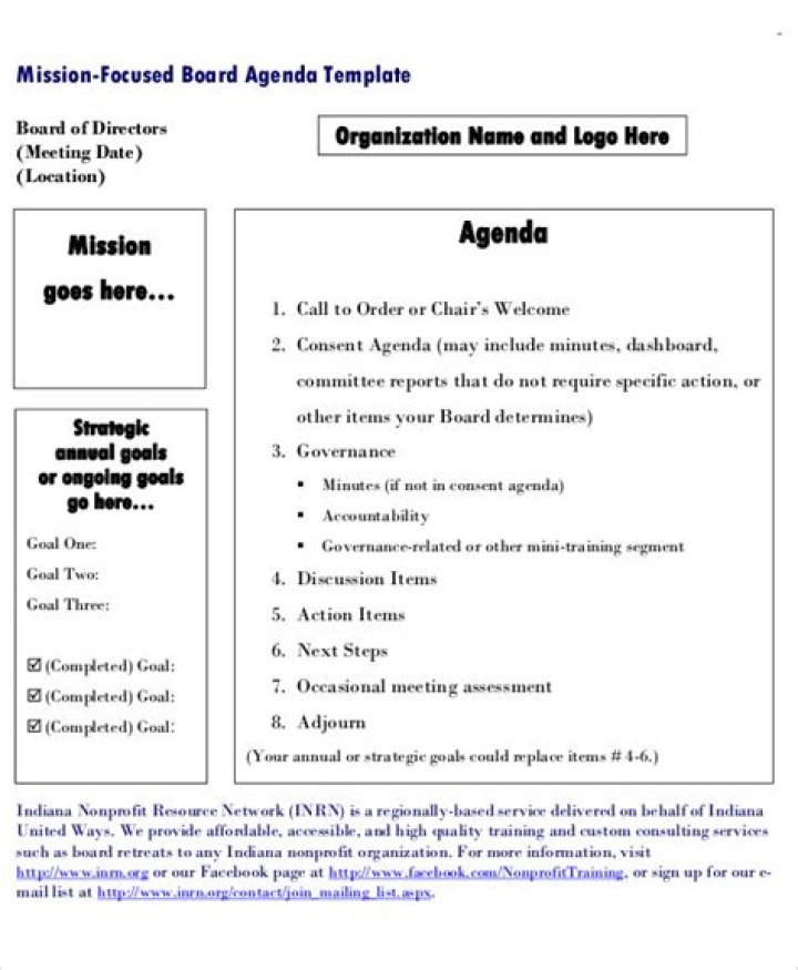 What is action oriented agenda?