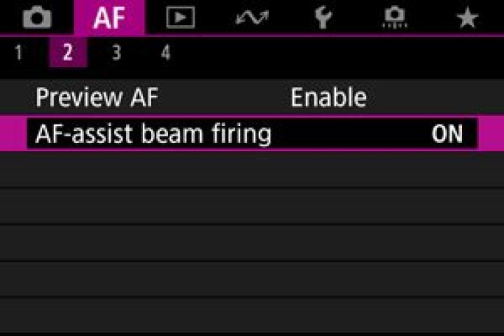 What is AF assist beam firing?
